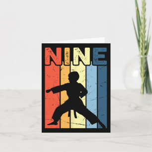 9 Nine Karate Lover 9e verjaardag 9 jaar oude Mart Kaart