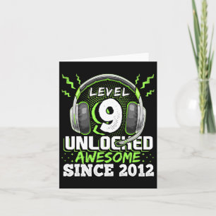 9 Ontgrendeld Geweldige 2012 Video Game 9th Birthd Kaart