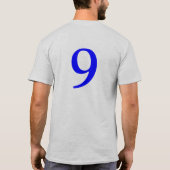 9 op achterzijde t-shirt (Achterkant)