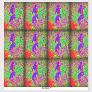 9 paarse bruine hippie mermaid sticker