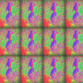 9 paarse bruine hippie mermaid sticker (Voorkant)