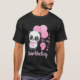9 Panda K Ballonnen Het Is Mijn 9e T-shirt