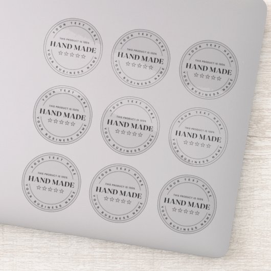 9 Petits Autocollants Transparent faits main pour  (Détail)