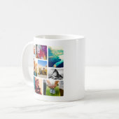 9 Photo Collage arrondi Mug (Devant gauche)