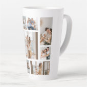 9 Photo Collage Modèle Personnaliser Latte Mug (Angle droit)