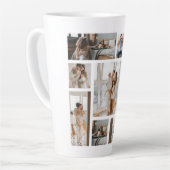 9 Photo Collage Modèle Personnaliser Latte Mug (Angle gauche)