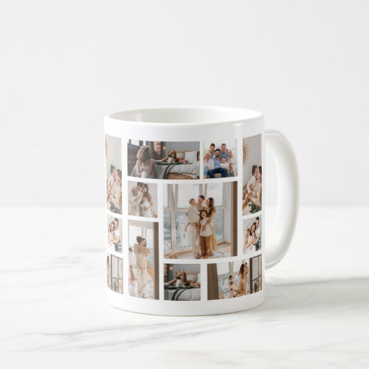 9 Photo Collage Modèle Personnaliser le café Mug (Devant droit)