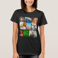 9 Photo Collage Modèle T-shirt arrondi