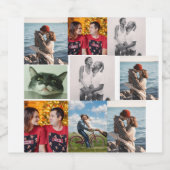 9 Photo Custom Personalized Collage Bier Etiket (Enkel label)