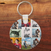9 Photo Custom Personalized Collage Sleutelhanger (Voorkant)