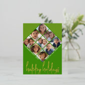 9 Photo Diamond Motif Joyeuses Vacances Vert Or (Debout devant)