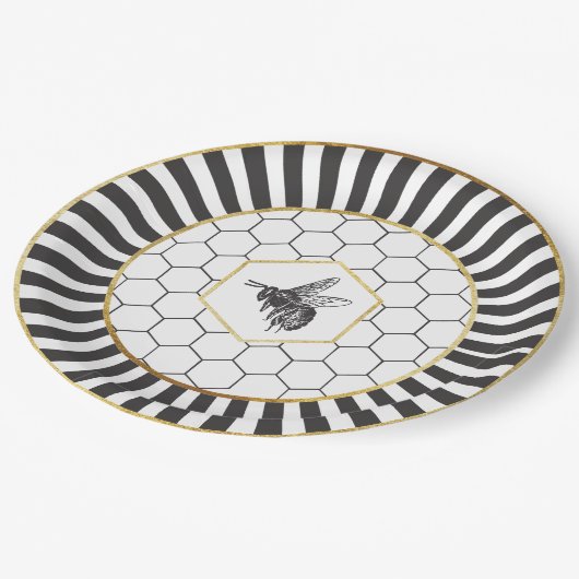 9" Queen Bee Dinner Bord (Gekanteld)