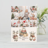 9 Rustic Neutral Christmas Feestdagenkaart (Staand voorkant)