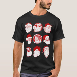 9 Santa - T-shirt court noir de la douille des