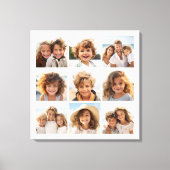 9 Square Photo Collage - Zwart-wit Canvas Afdruk (Voorkant)