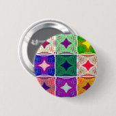 9 sterren Hakuna matata patroon Ronde Button 5,7 Cm (Voorkant /achterkant)