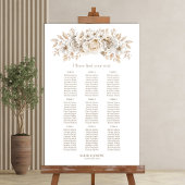 9 Tableau Blanc Mariage floral