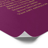 9 Tableau Mariage Cassis Cassis Purple & Gold (Coin)