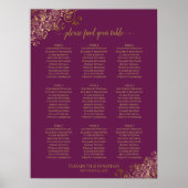 9 Tableau Mariage Cassis Cassis Purple & Gold (Devant)