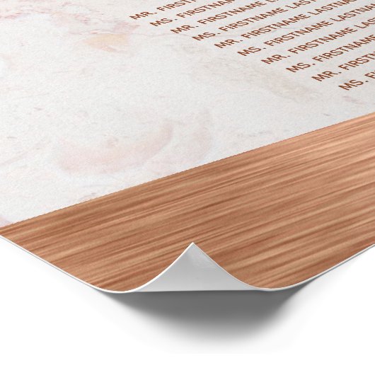 9 Tableau Mariage en cuivre Tableau de siège Marbr (Coin)