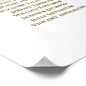 9 Tableau Mariage Plat blanc avec plaquettes or (Coin)