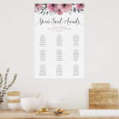 9 Tableau Mariage rose floral (Cuisine)