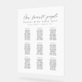 9 Tables Favorite People Acrylic Seating Chart (Angle)