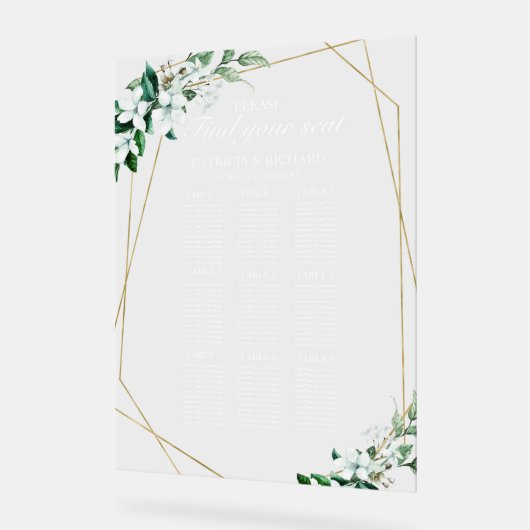 9 Tables Plan Mariage verdoyant (Angle)