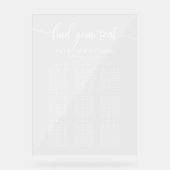 9 Tafels Elegant Bruiloft Zitschema Acryl Bord (Voorkant)