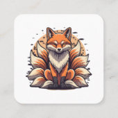 9 Tailed Fox Spirt Vierkante Visitekaartje (Achterkant)