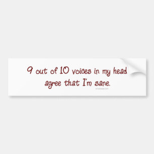 9 van de 10 slagpijpjes bumpersticker