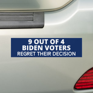 9 van de 4 kiezers betreuren hun besluit bumpersticker