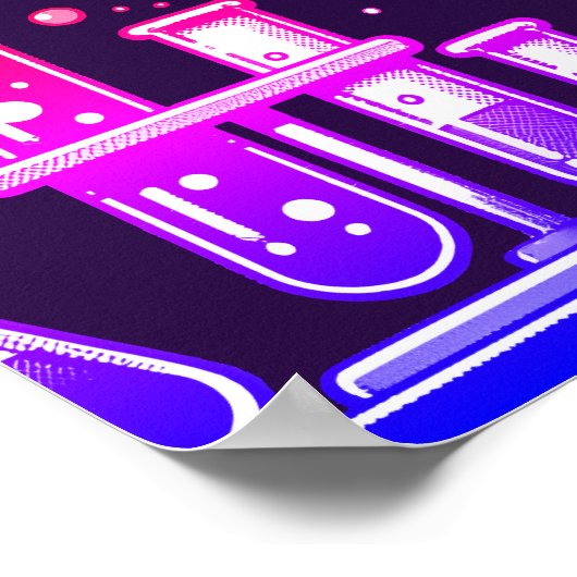 9 Vies de Whimsy : affiche d'expérience de chats c (Coin)