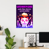 9 Vies de Whimsy : affiche d'expérience de chats c (Bureau à domicile)