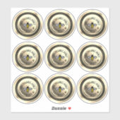 9 Waterdichte Vinyl Honing Deksel Labels Gouden Bi (Vel)