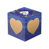 9de Jubileum Lapis Lazuli Kleur Kubus (Achter hoekig)