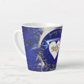 9de Jubileum Lapis Lazuli Kleur Latte Mok (Linkerhoek)