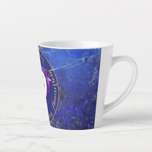 9de Jubileum Lapis Lazuli Kleur Latte Mok (Rechts)