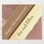 9de Jubileum van de Woningen, Willow en Koper Sparkling Wijnetiket (Enkel label)