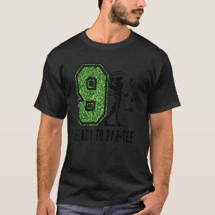 9de verjaardag Golfer Boy Nine Year Old Golf Playe T-shirt