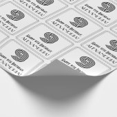 9de verjaardag: Kunst Deco Geïnspireerde stijl "9" Cadeaupapier (Hoek)