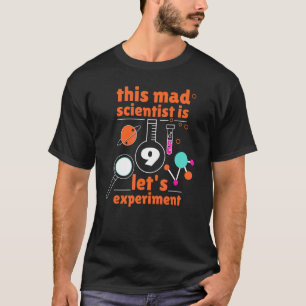 9de verjaardag Nine Bday Science Mad Scientist Che T-shirt