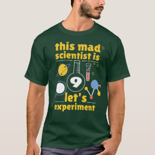 9de verjaardag Nine Bday Science Mad Scientist Che T-shirt