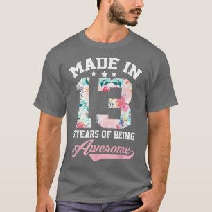 9de verjaardag van het meisje van de geboorte, cad t-shirt
