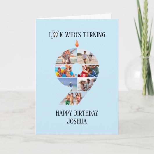 9e anniversaire Carte photo (Devant)