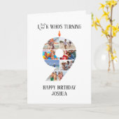 9e anniversaire Carte photo (Fleur jaune)