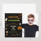 9e anniversaire Halloween Invitation | Boo-Day éff (Devant / Derrière)
