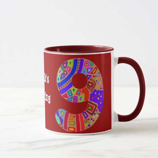 9e anniversaire Mug (Droite)
