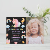 9e anniversaire Unicorn Anniversaire Invitations a (Debout devant)