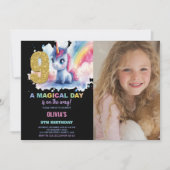 9e anniversaire Unicorn Anniversaire Invitations p (Devant)